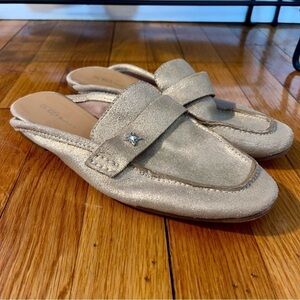 BCBG Generation Sabrina Metallic Leather Mules